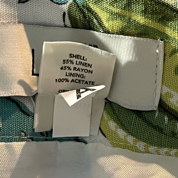 ANN TAYLOR LOFT Floral Linen-Blend Skirt Sz 6 - Picture 4 of 6